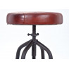 Tabouret de bar ajustable industriel noir/marron Carla