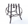 Tabouret de bar ajustable industriel noir/marron Carla