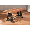 Table vintage en bois massif multicolore Rosana