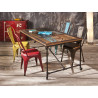 Table vintage en bois massif multicolore Rosana I