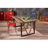 Table vintage en bois massif multicolore Rosana II