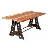 Table vintage en bois massif multicolore Rosana