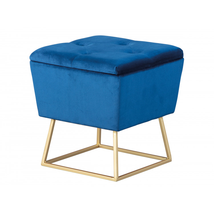 Pouf coffre moderne en velours Tivoli