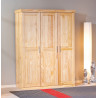 Armoire contemporaine 140 cm en pin massif Kona