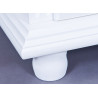 Armoire style campagne 116 cm en pin massif blanc Zana II