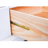 Armoire style campagne 116 cm en pin massif blanc Zana II