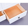 Armoire style campagne 116 cm en pin massif blanc Zana II