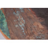 Table ajustable industrielle en bois massif multicolore Rosana
