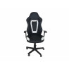 Fauteuil de bureau moderne en PU noir/blanc Sophia