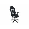 Fauteuil de bureau moderne en PU noir/blanc Sophia