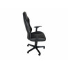 Fauteuil de bureau moderne en PU noir/gris Cathia