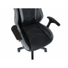 Fauteuil de bureau moderne en PU noir/gris Cathia