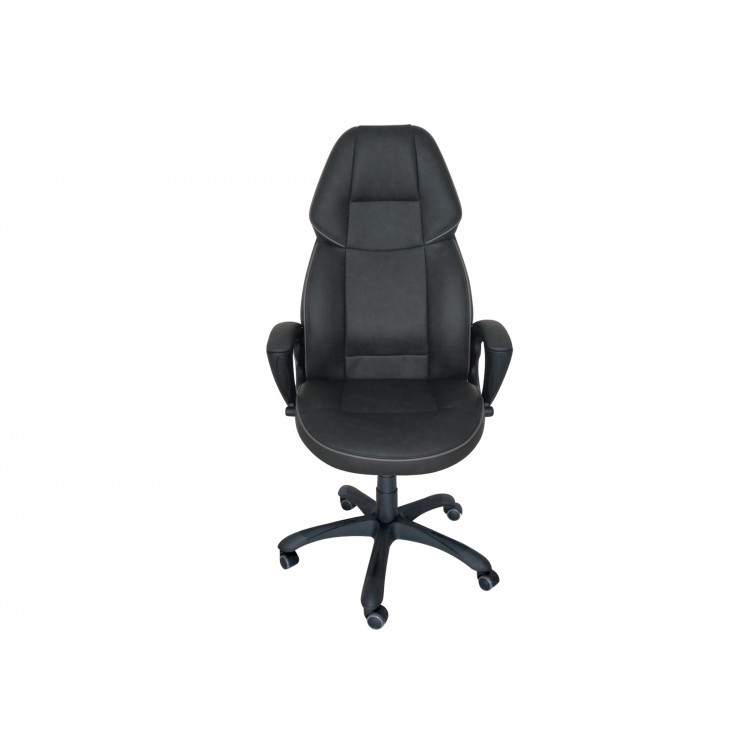 Fauteuil de bureau moderne en PU noir/gris Yelda