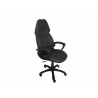 Fauteuil de bureau moderne en PU noir/gris Yelda