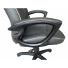 Fauteuil de bureau moderne en PU noir/gris Yelda