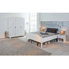 Lit style nature en pin massif blanc Carlo