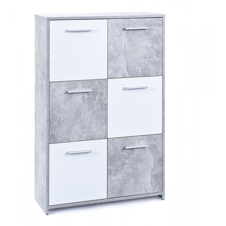 Meuble de rangement contemporain 77 cm blanc/beton Colibri I