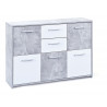 Meuble de rangement contemporain 115 cm blanc/beton Colibri