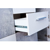 Meuble de rangement contemporain 115 cm blanc/beton Colibri