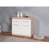 Meuble de rangement contemporain 95 cm chêne/blanc Dublin