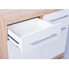Meuble de rangement contemporain 95 cm chêne/blanc Dublin