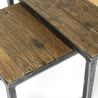 Table gigogne vintage en bois Carmela