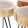 Tables d'appoints en bois massif (lot de 2) Roger