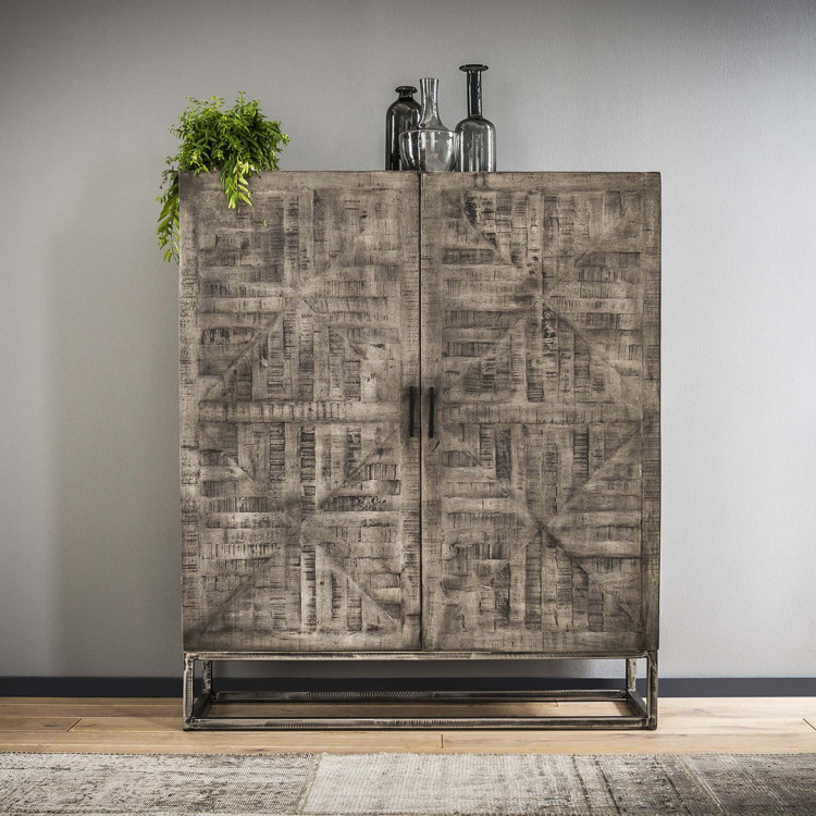 Armoire industrielle en bois massif Laïa