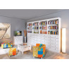 Meuble TV style campagne en pin massif blanc 118 cm Florence