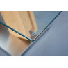 Table basse design verre et bois chêne sauvage Morelia