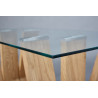 Table basse design verre et bois chêne sauvage Helena
