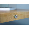 Table basse contemporaine bois et verre chêne sauvage Windsor