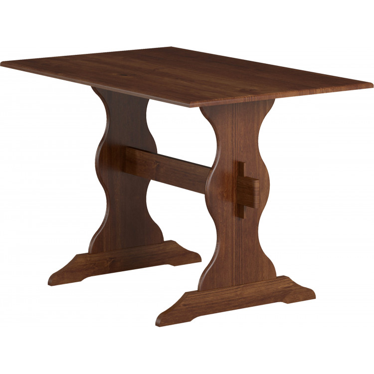 Table contemporaine en pin massif marron Costarica