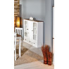 Meuble de rangement style campagne 131 cm en pin massif blanc Radja