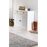 Meuble de rangement contemporain en pin massif blanc Minerva