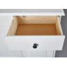 Meuble de rangement contemporain en pin massif blanc Minerva