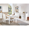 Meuble de rangement contemporain en pin massif blanc Minerva