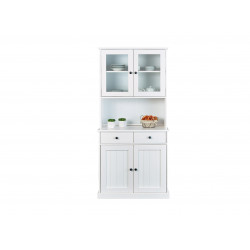 Vaisselier/argentier contemporain en pin massif blanc Minerva