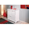 Buffet/Bahut rustique en pin massif blanc Vilo