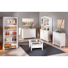 Buffet/Bahut rustique en pin massif blanc Vilo