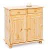 Buffet/Bahut rustique en pin massif blanc Vilo