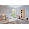 Armoire contemporaine en pin massif blanc Noemie