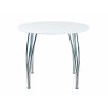 Table de cuisine moderne ronde blanche Fellini