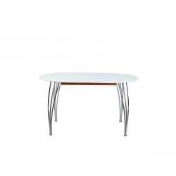 Table de salle à manger moderne extensible blanche Anna