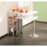 Table de cuisine contemporaine modulable blanche Sacha