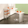 Table de cuisine contemporaine modulable blanche Sacha