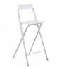 Tabouret pliable moderne blanc Sacha