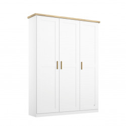 Armoire scandinave 141 cm blanc/chêne Fabrizio