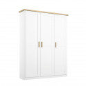 Armoire scandinave 141 cm blanc/chêne Fabrizio