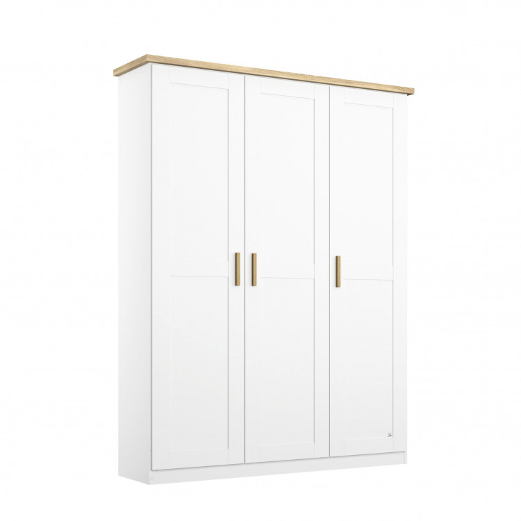 Armoire scandinave 141 cm blanc/chêne Fabrizio